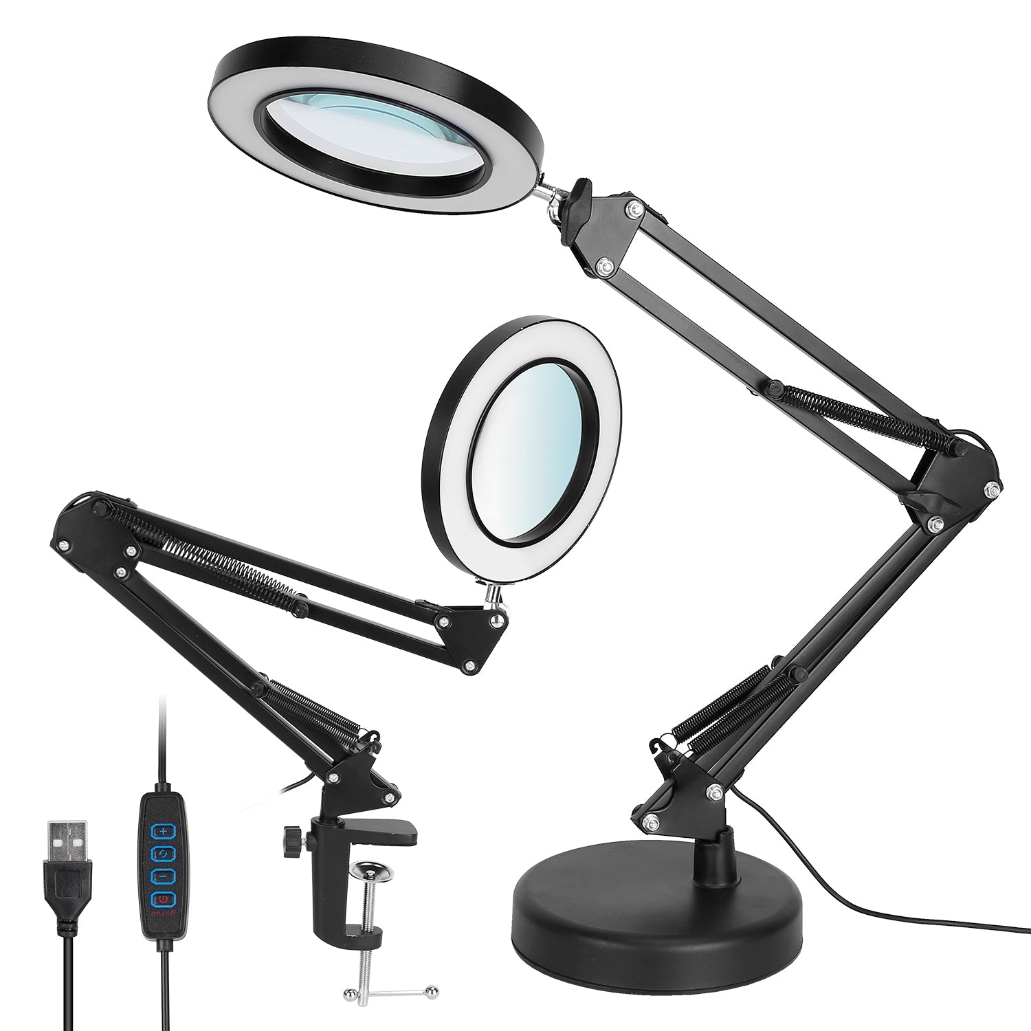 2-in-1 LED Magnifier Desk Lamp with 8x Magnifying Glass From China