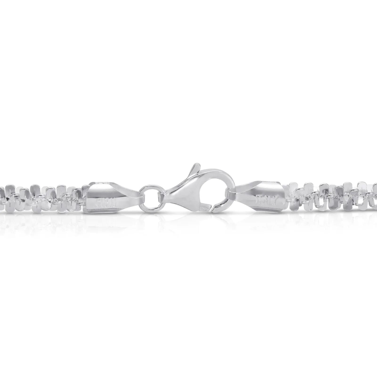 Solid 925 Sterling Silver Diamond Cut Margarita Sparkle Rock 3MM Chain Necklace Get To Buy Cheap Online