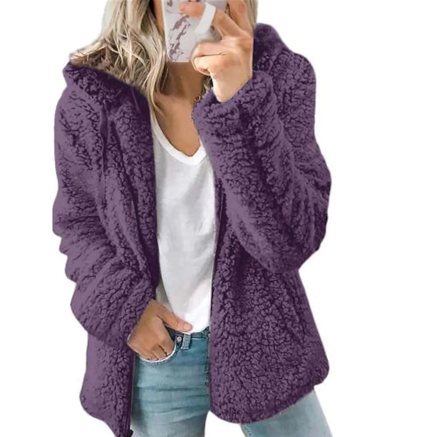 Women's Plus Size Hoodie Coat Long Sleeve Professional