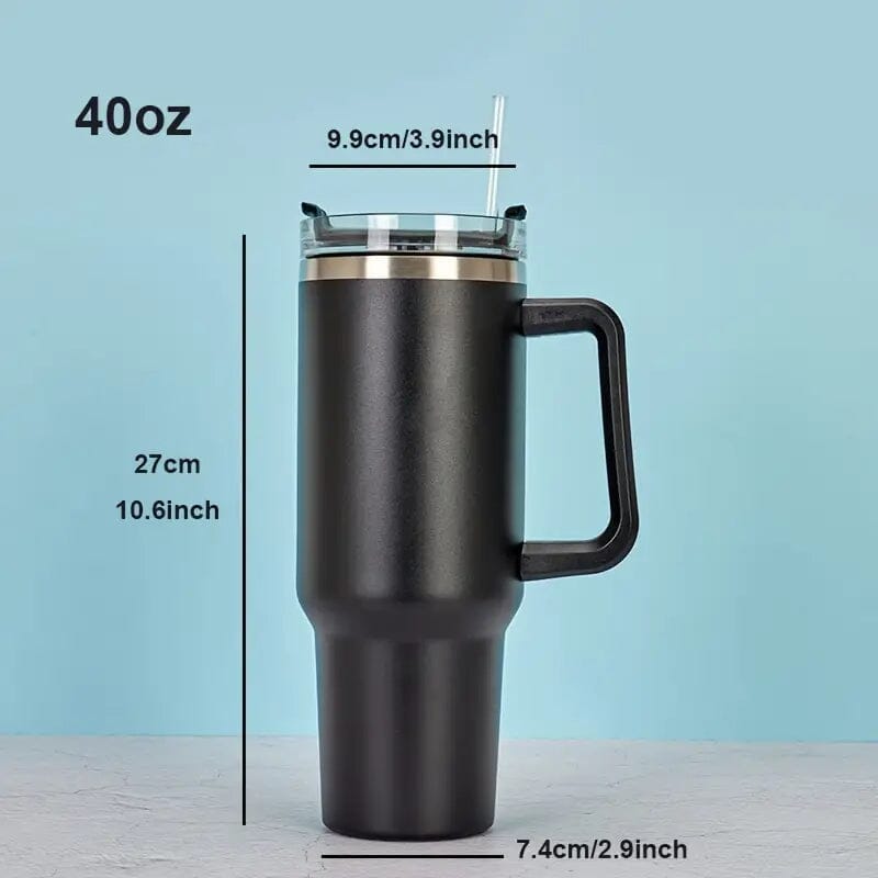 40oz Reusable Vacuum Tumbler with Insulated Double Wall and Cup Handle Original For Sale