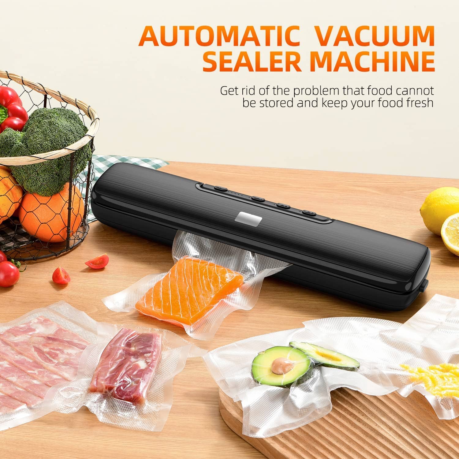 Food Vacuum Sealer Automatic Air Sealing System Clearance Discounts