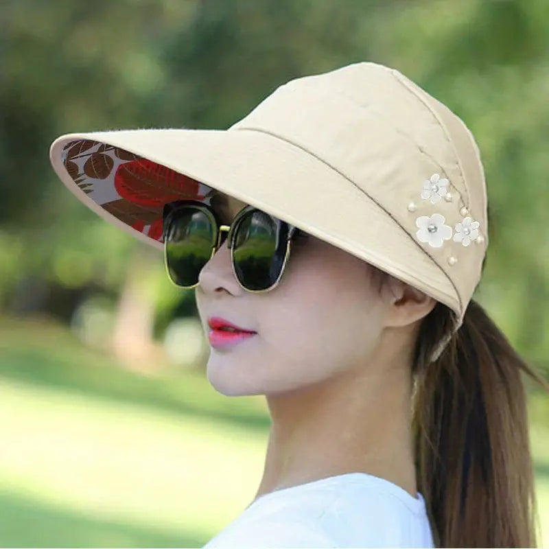 Wide Brim Sun Visor Foldable Picnic Hat Beach UV Protection Scallop Cap Cheap Get Authentic