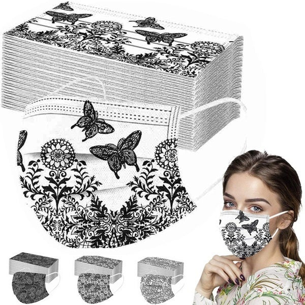 Butterfly Disposable Mask Flowers Lace Free Shipping Exclusive