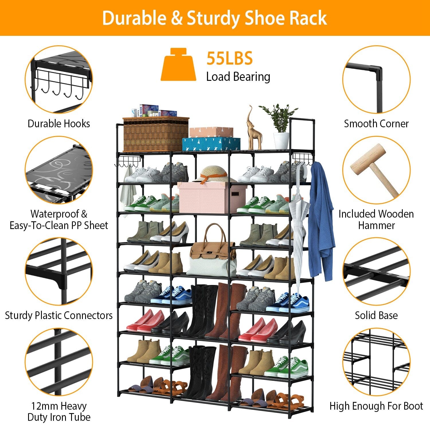 9-Tier: Shoe Rack Metal Storage Buy Cheap Very Cheap