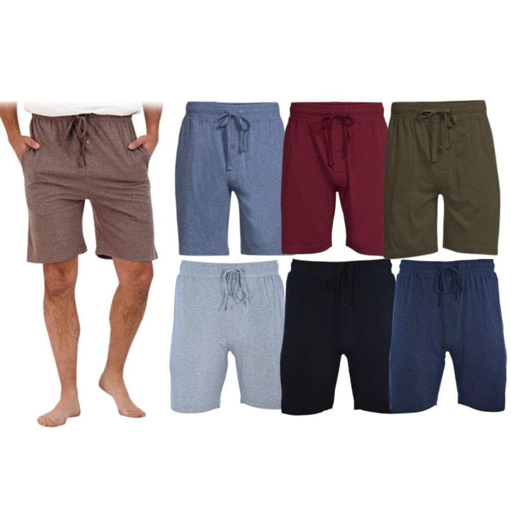 3-Pack: Men's Cotton Lounge Shorts with Pockets Outlet Huge Surprise