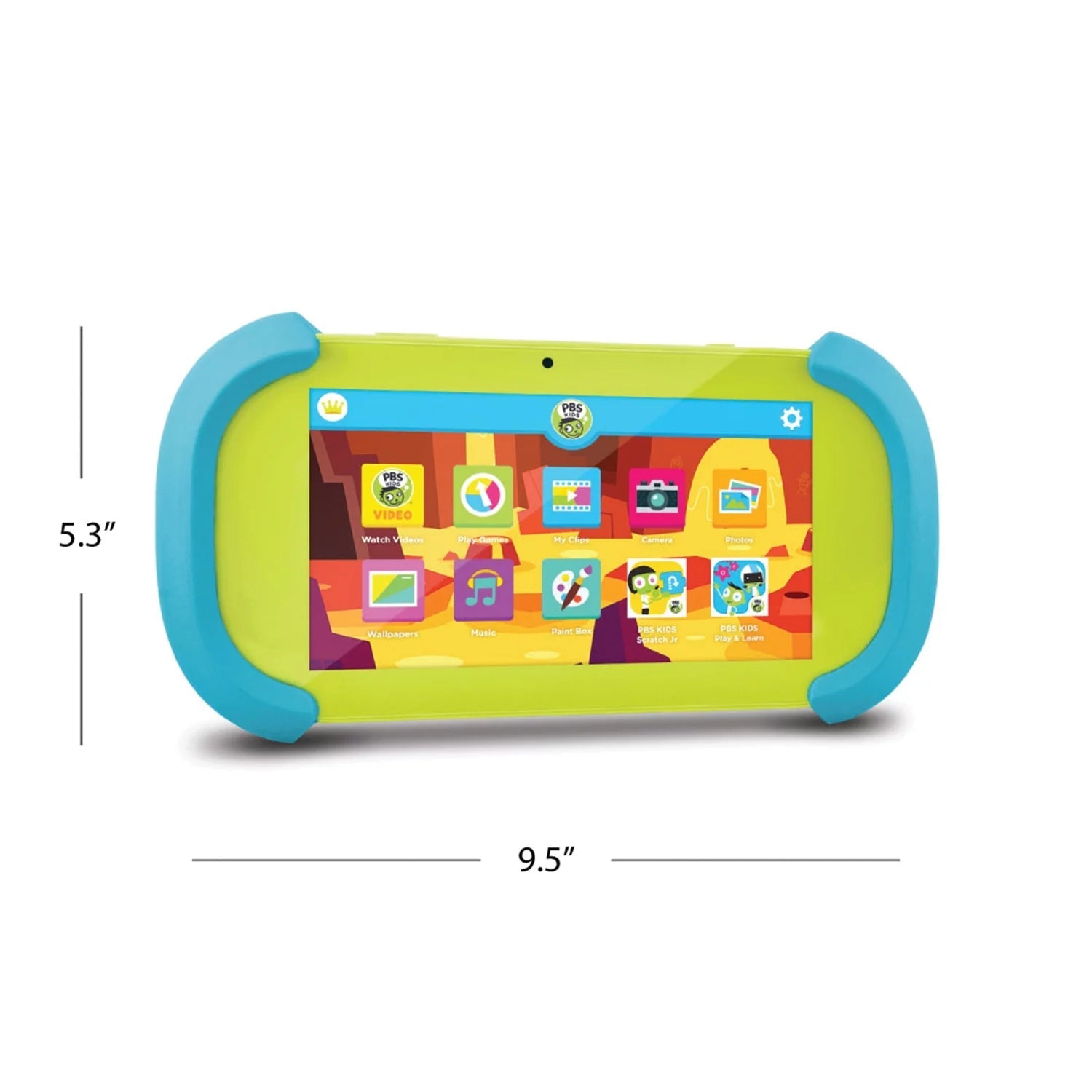 PBS KIDS PBKRWM5410 KIDS 7 HD PBS Kids Playtime Pad Kid Safe Tablet - Wifi Ready 16GB Storage Bluetooth, Front and Back Camera (Green) 100% Authentic Sale Online