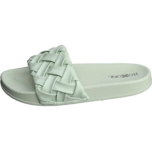 Roxoni Faux Leather Slides, Trendy Slides for Women Buy Cheap Authentic