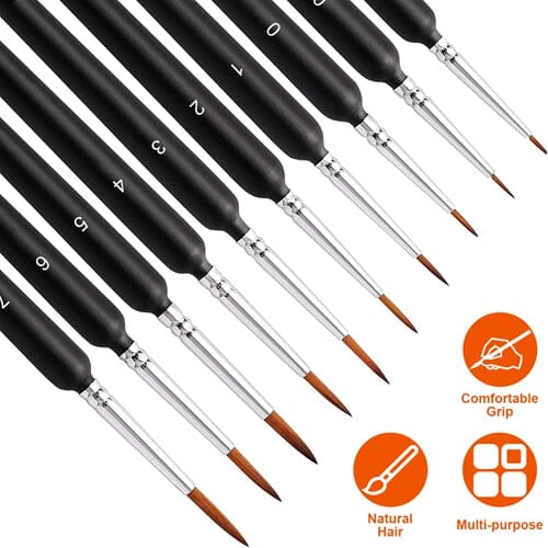 10-Piece: Miniature Detail Paint Brush Set Cheap Low Shipping