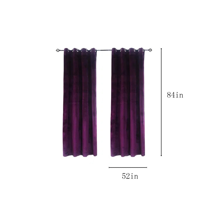 Set of 2: Super Soft Luxury Velvet Blackout Grommet Drapes Velvet Curtain Pair (Open Box) Visit Online