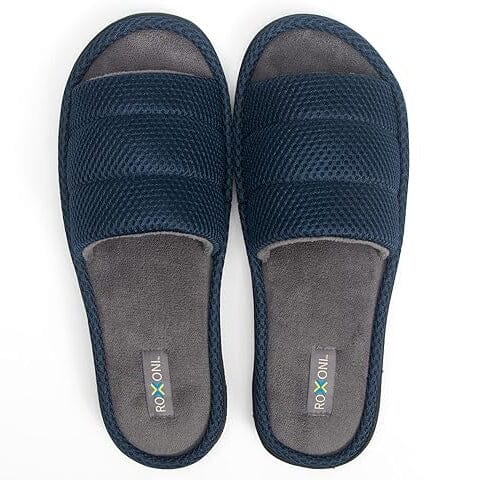 Roxoni Plush Slippers for Men Open Toe House Slippers for Superior Comfort Wholesale Pice Cheap Online