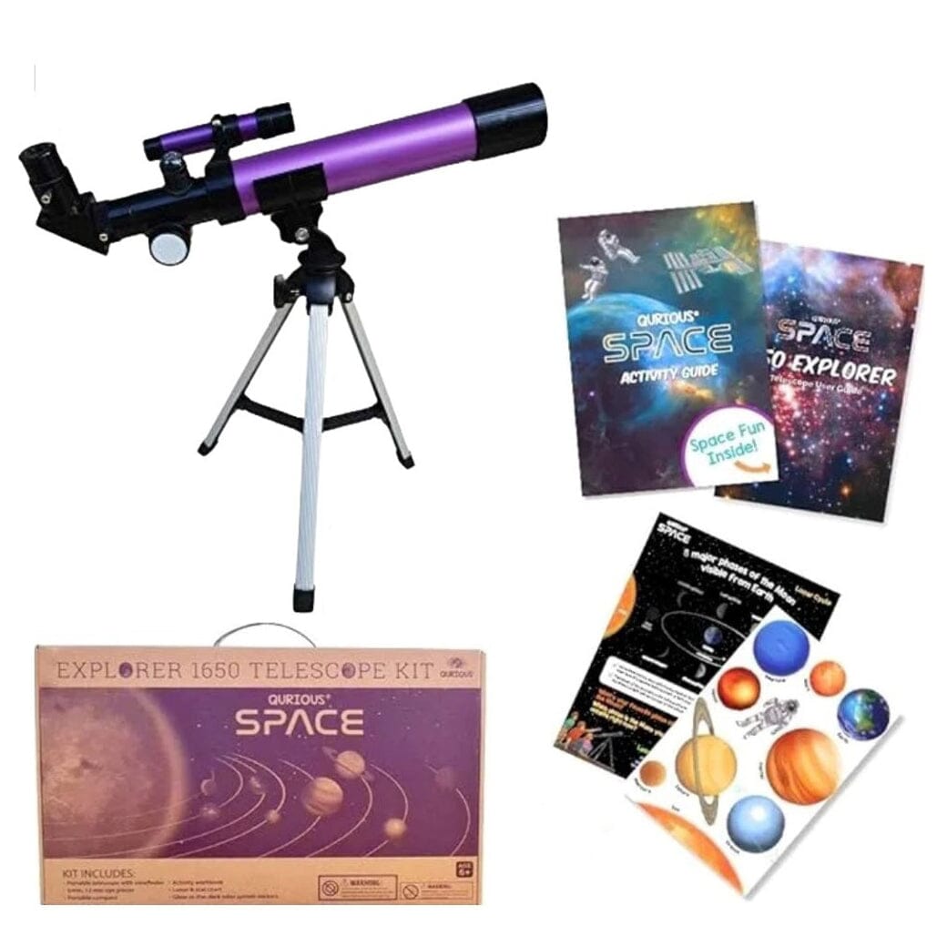 Qurious Space Kid’s Explorer 1650 Telescope Kit Clearance New Arrival