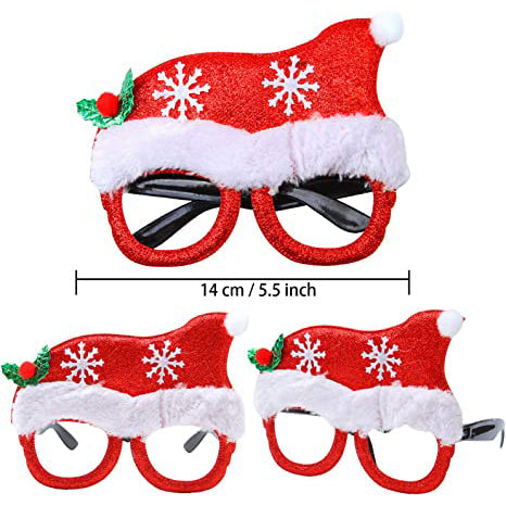 9-Pieces: Christmas Glitter Party Glasses Frame Cheap Sale Now