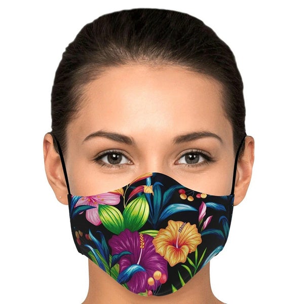 5-Pieces: Fashion Cotton Face Mask Floral Print Half Face Mouth Muffle Masks Health Outlet Sast