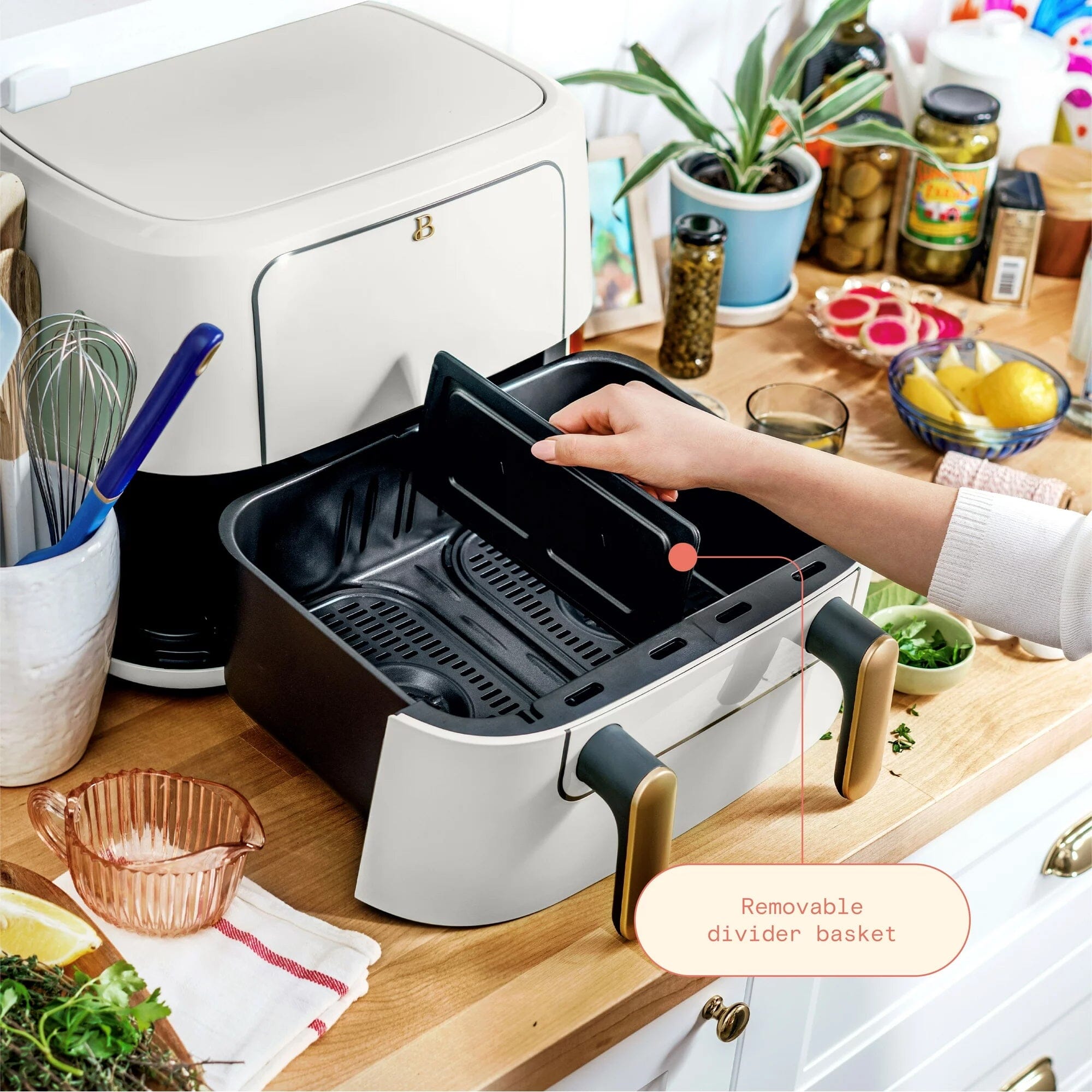Beautiful 9 QT TriZone Air Fryer White Icing by Drew Barrymore Outlet 2025 New