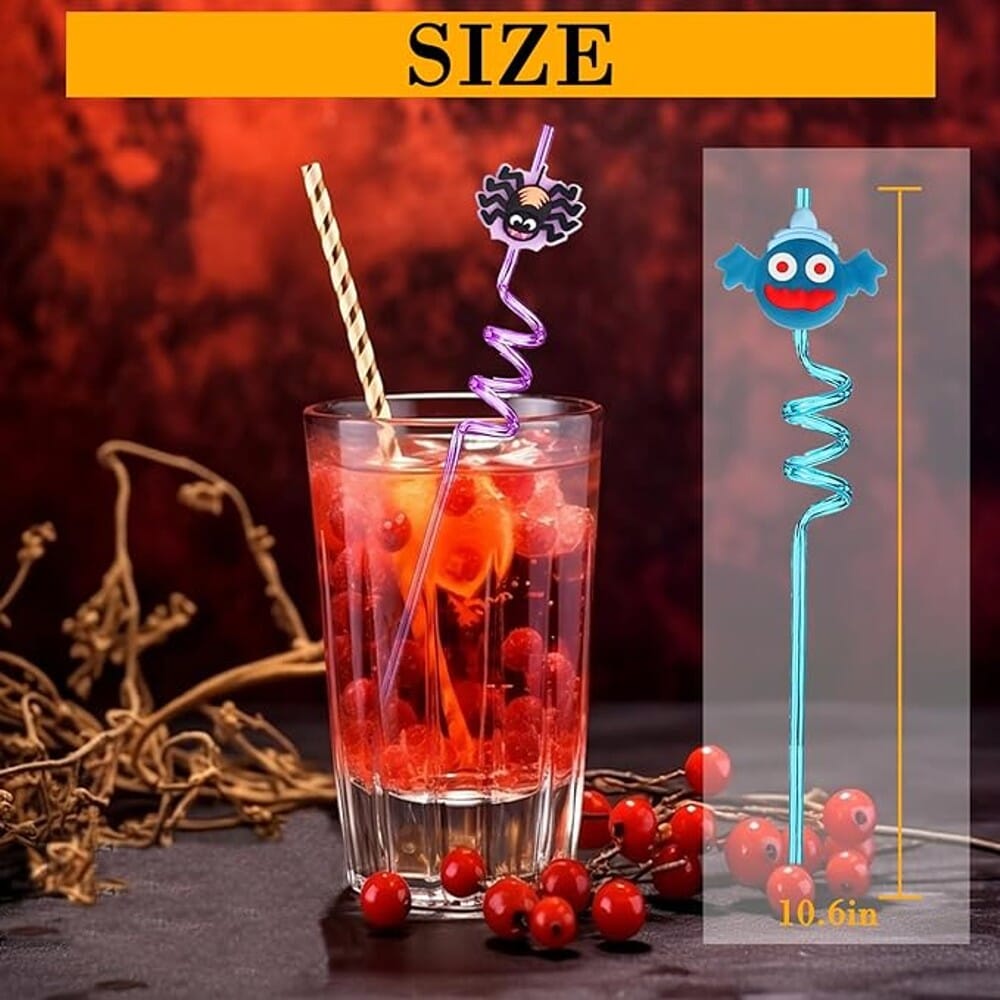 5-Pieces: Reusable Halloween Straws – Halloween Party Favors Plastic Straws – Assorted Styles Free Shipping Outlet