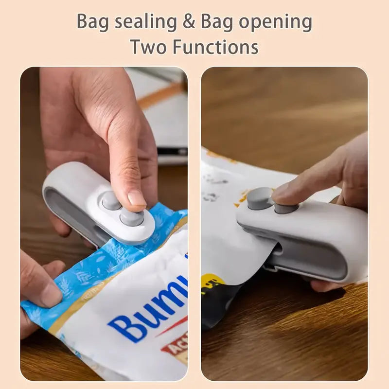 2-in-1 Mini Bag Sealer For Snacks, USB Rechargeable Plastic Heat Sealer With Cutter Free Shipping Sast