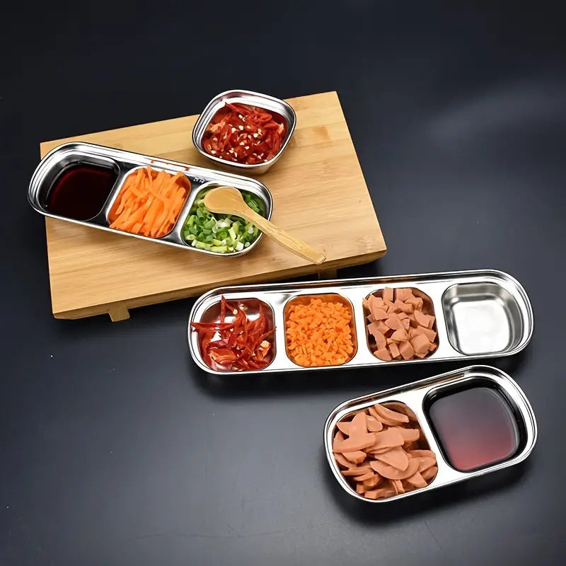 4-Piece Set: Stainless Steel Sauce Dish Discount Big Sale