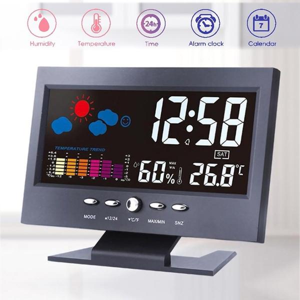 LCD Color Screen Digital Backlight Snooze Alarm Clock Clearance Store Sale Online