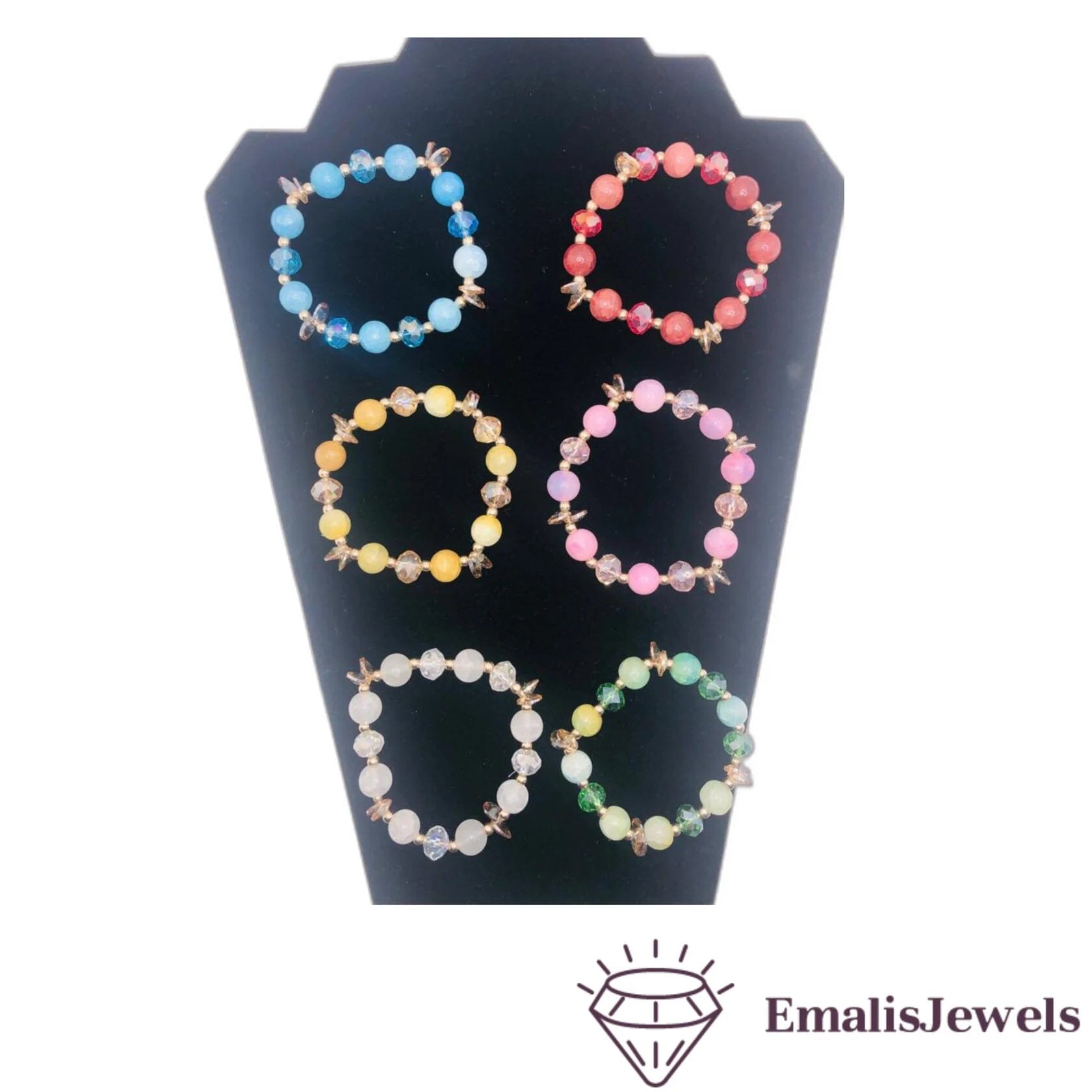 Beautiful Handmade Stone and Glass Beads Bracelets Outlet Lowest Pice