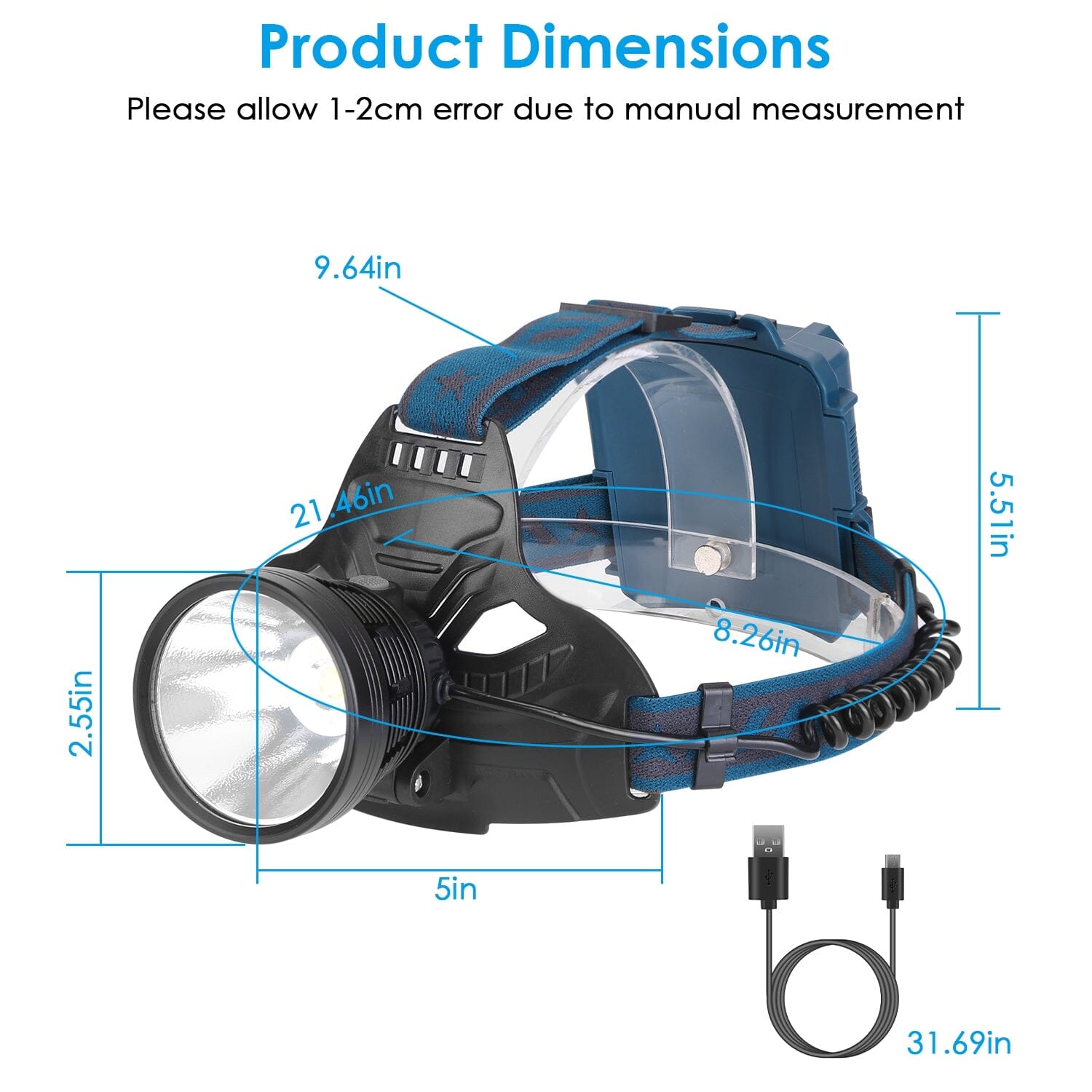 100000LM LED 7 Lighting  Modes Rechargeable Headlights Ost Release Dates