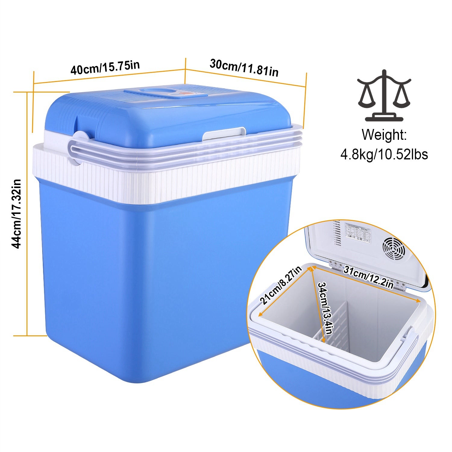 24L 12V Car Portable Refrigerator Travel Cooler Top Quality Sale Online