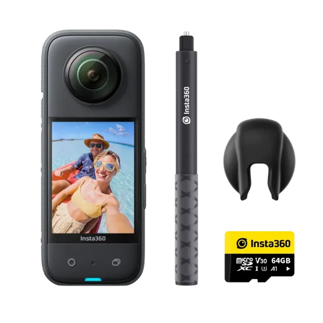 Insta360 X3 64GB Vlog Kit - 360 Action Camera with 5.7K 360, 4K Single-Lens Camera, Waterproof (Refurbished) Cheap Online Store