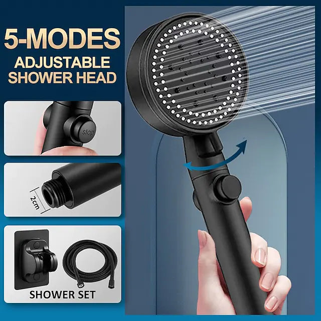 Shower Head Water Saving with 5 Adjustable Mode Outlet Cheap