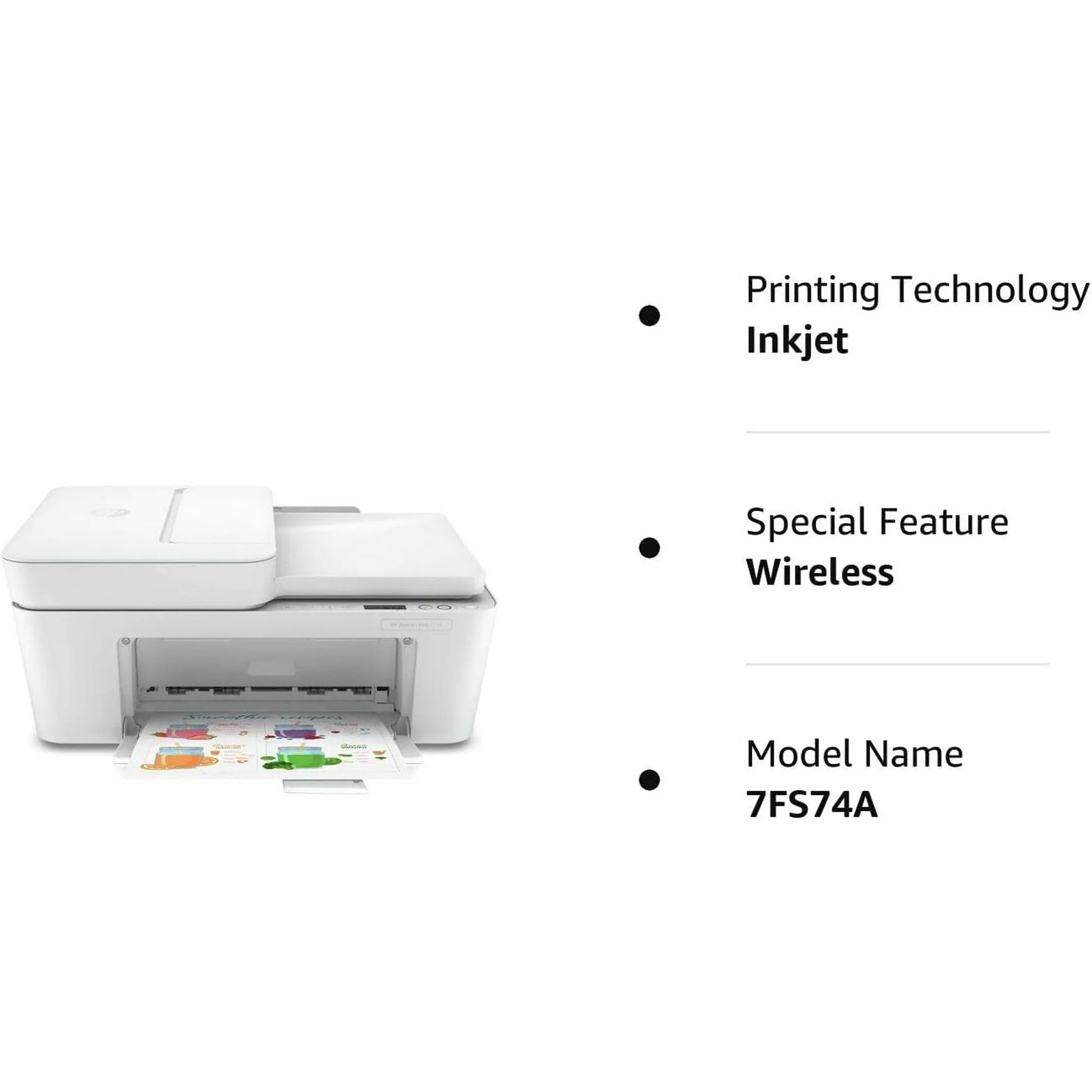 HP DeskJet Plus 4152 Wireless All-in-One Color Inkjet Printer (White) - Refurbished Free Shipping Nicekicks