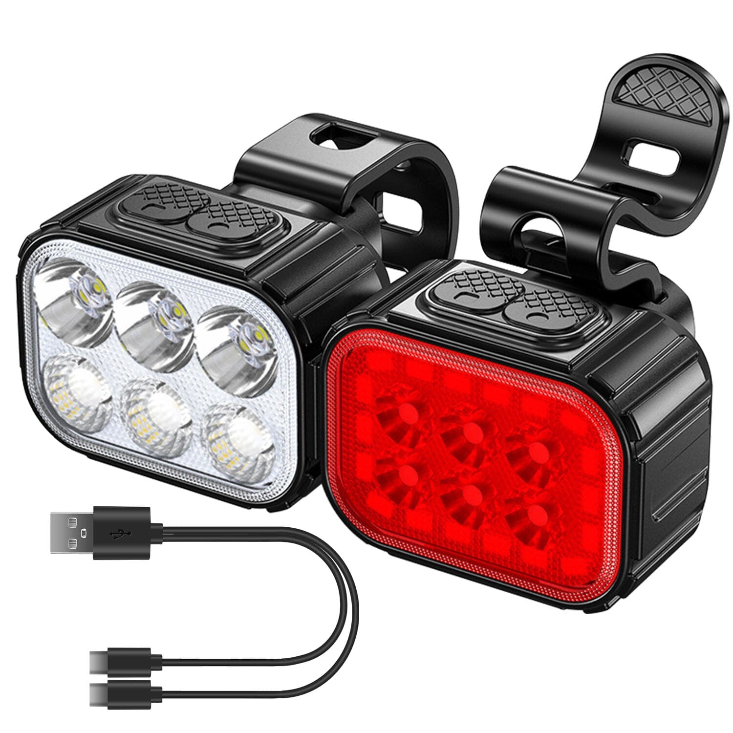 Bike Headlight TailLight IP65 Waterproof Anti-Drop Rechargeable Bicycle Light Set Buy Cheap Best Wholesale