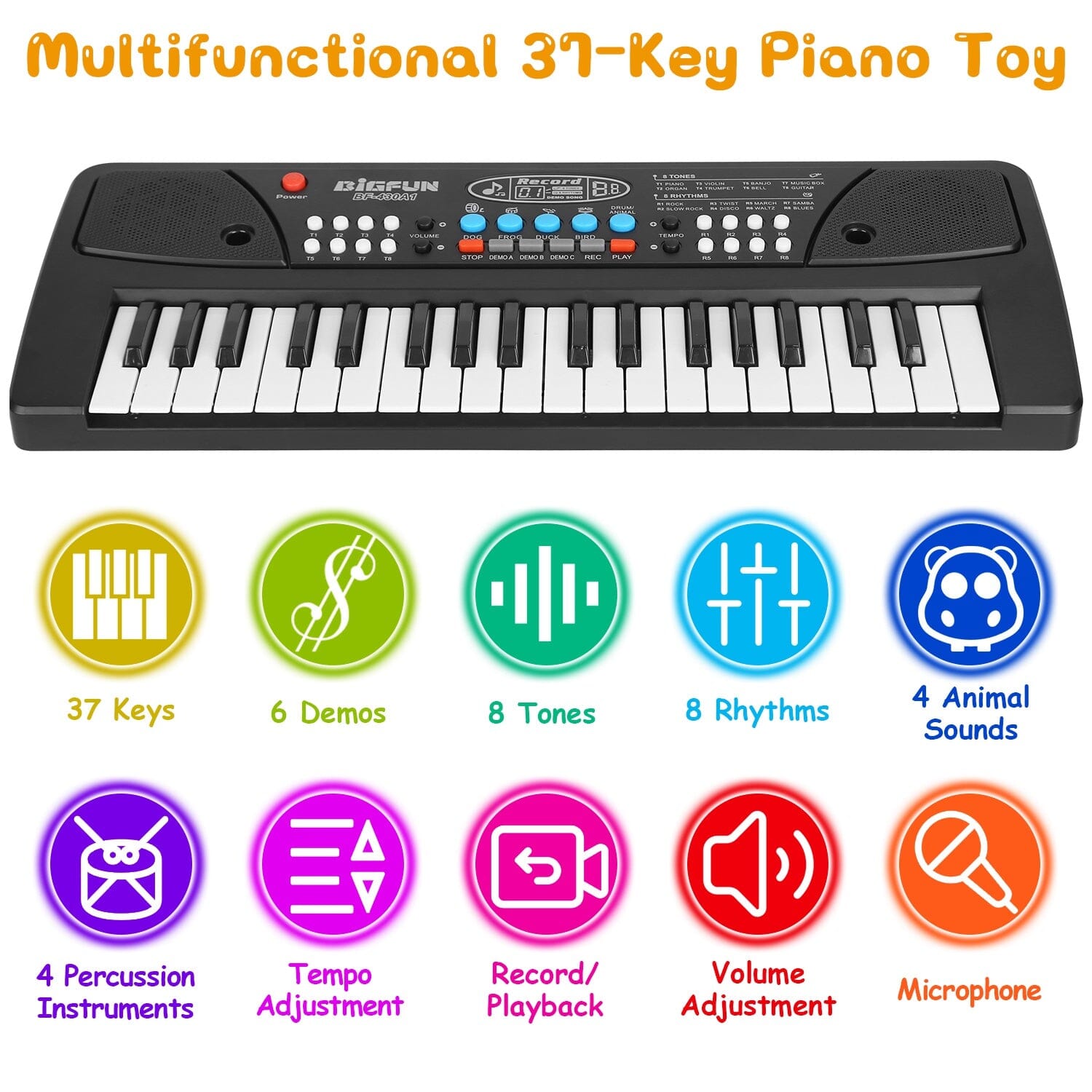 37 Keys Digital Music Electronic Keyboard Instrument with Microphone Get Authentic