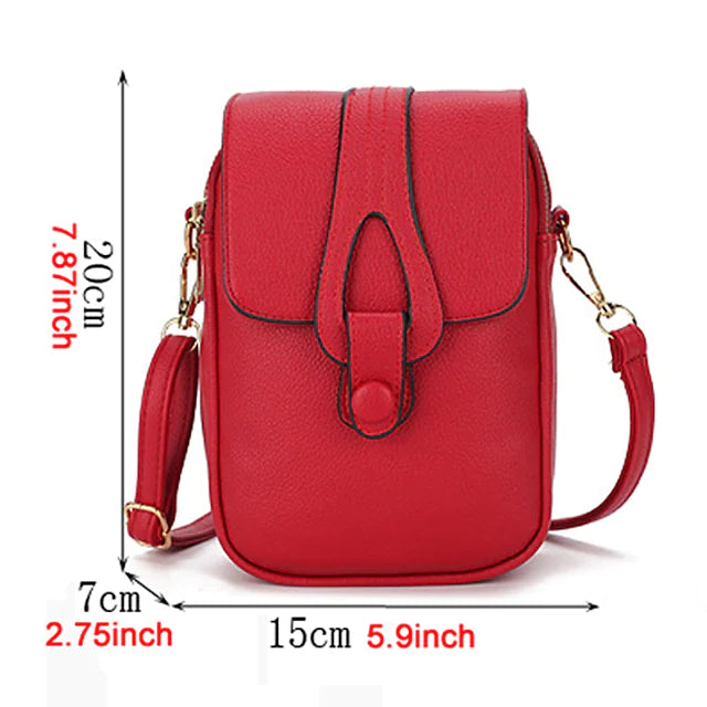 Women's Crossbody Leather Solid Color Plain Bag Wallet Buy Cheap Perfect