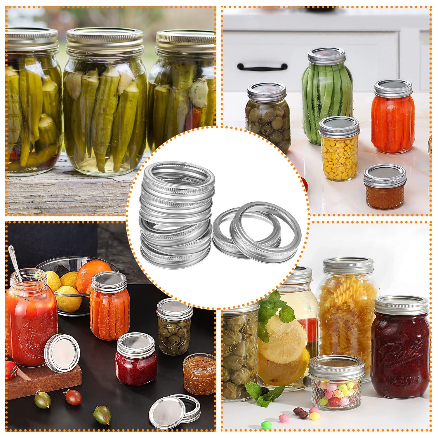 24-Piece: Regular Mouth Canning Jar Sale Amazon