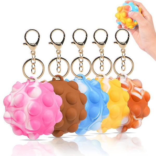 3D Pop Ball Fidget Toy Keychain Stress Reliever For Children and Adults Cheap 100% Authentic