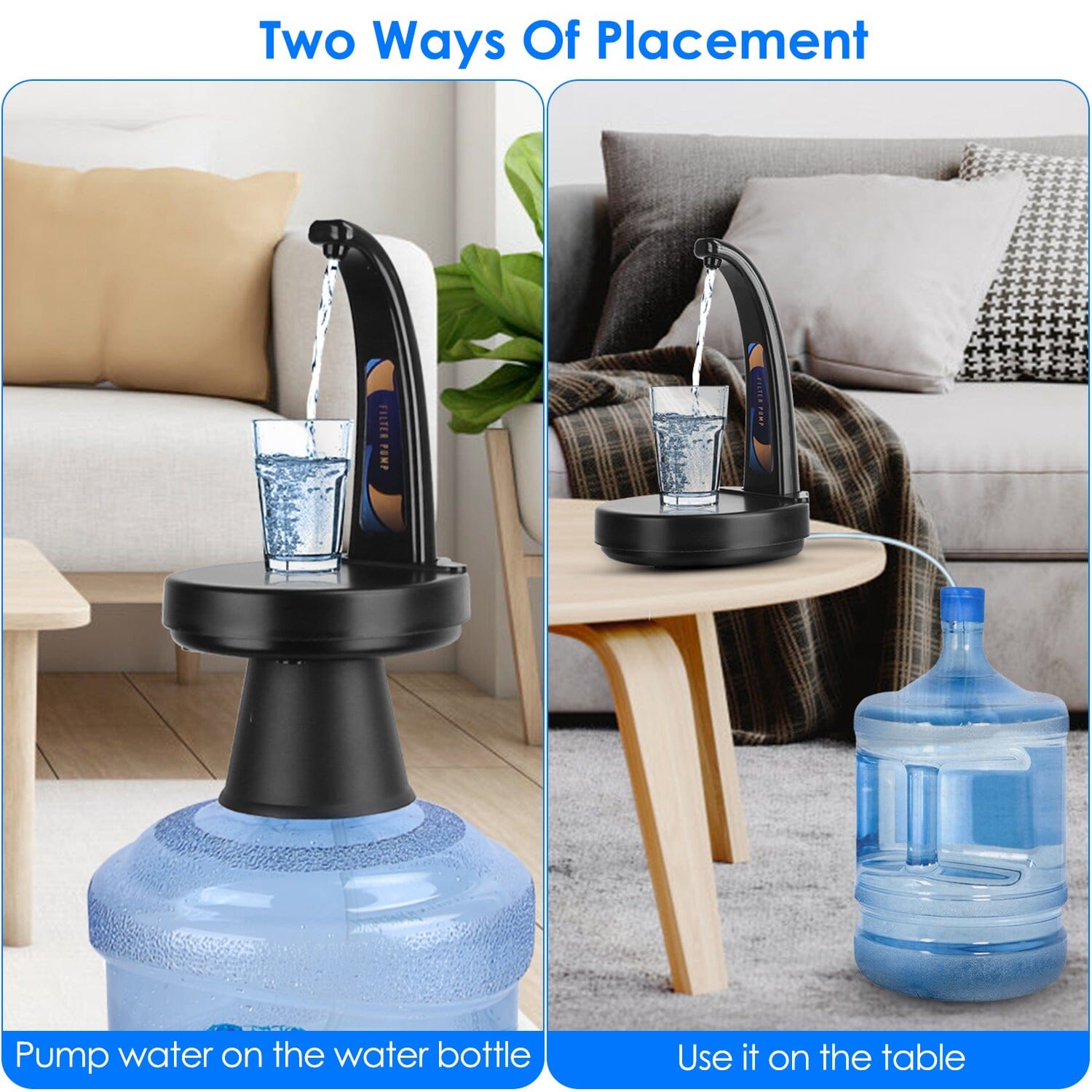 Water Bottle Dispenser USB Rechargeable Mini Water Jug for 1-5 Gallon Water Jugs Fashionable Sale Online