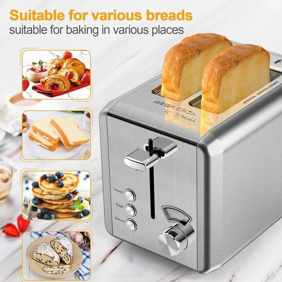 WHALL KST022GU Toasters 2 Slice Best Rated Prime - Stainless Steel (Refurbished) Get Authentic For Sale