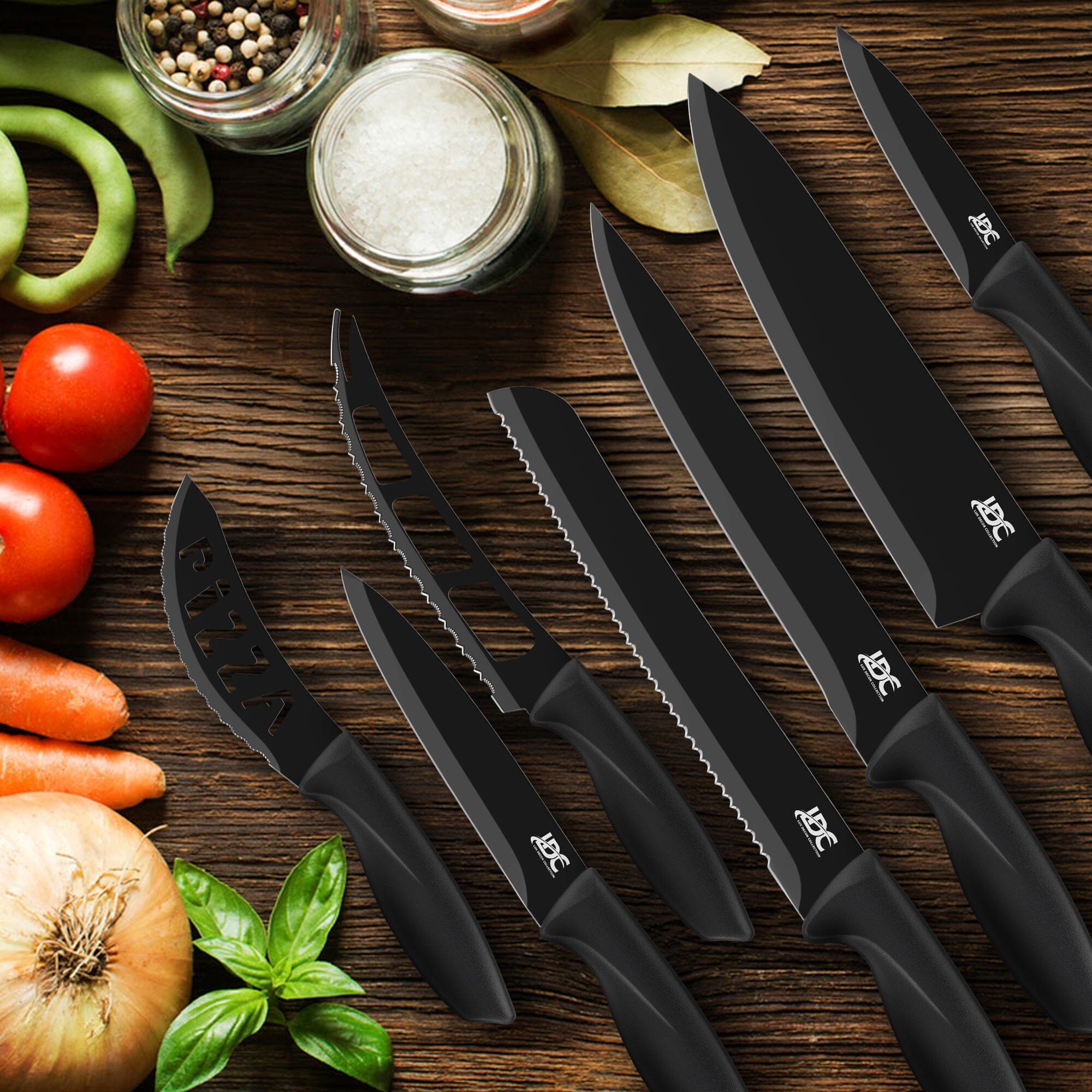 Lux Decor Collection Kitchen Knife Set Ultra Sharp Stainless Steel Knives Set Cheap 100% Original