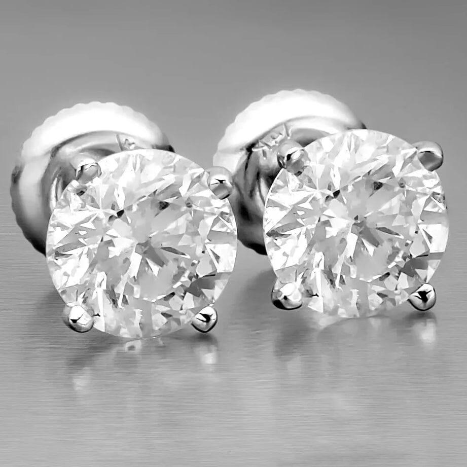 6.00 Ct Certified F VS2 Round Lab Grown Diamond 18K Stud Earrings Sale Fashion