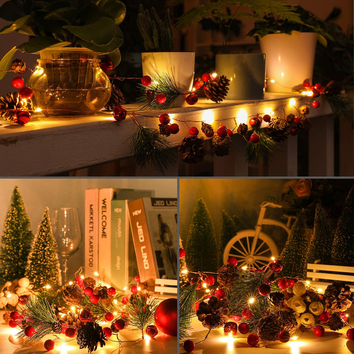 6.5Ft. 20 LED Christmas Garland with Lights Clearance Purchase