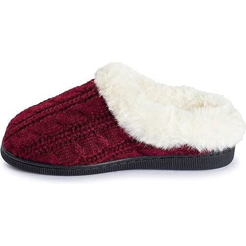 Pupeez Girls Cable Knit Slippers Fleece Lined House Shoe Cheap Sale Footlocker Finishline