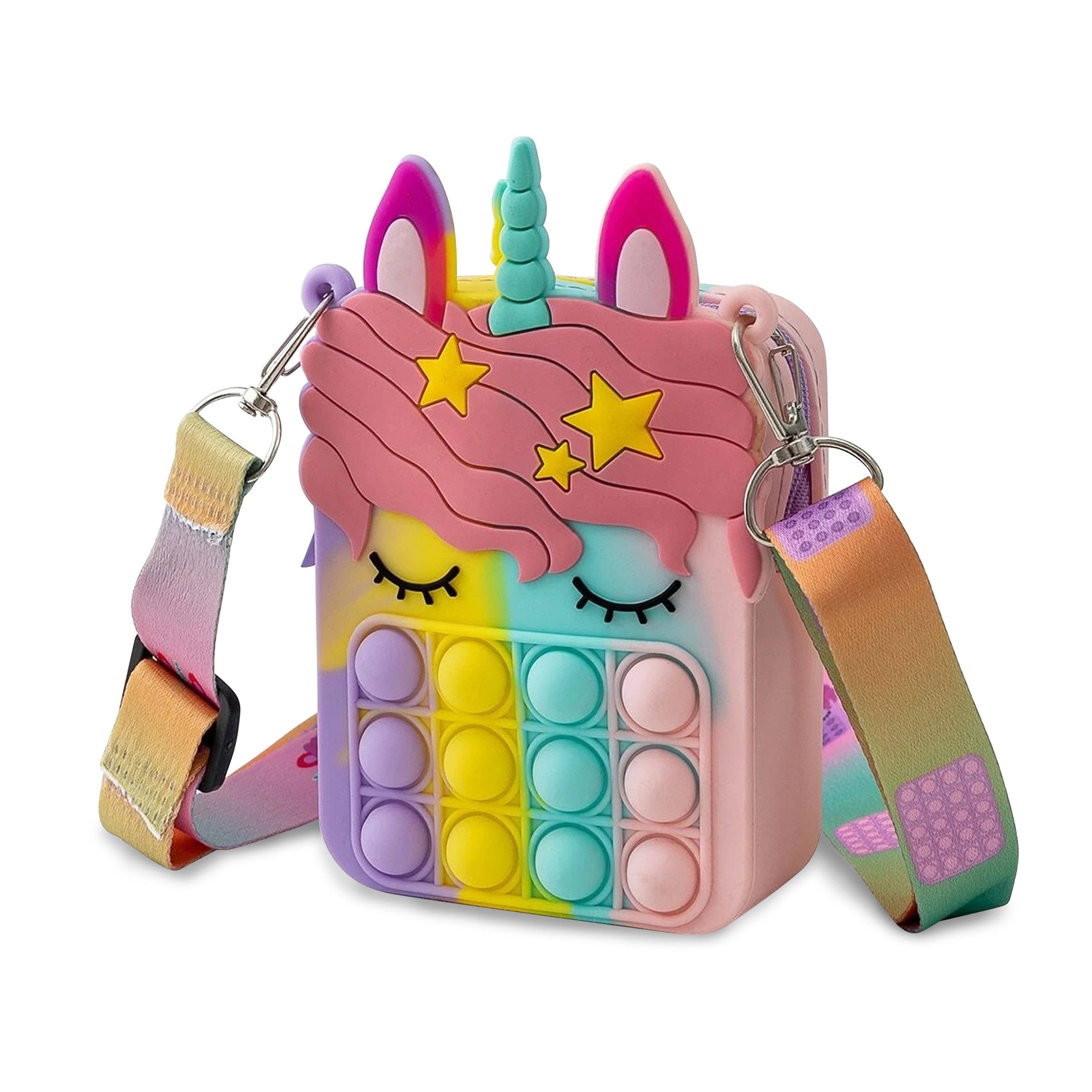 Unicorn Pop-it Bubble Fidget Handbag for Kids Genuine For Sale