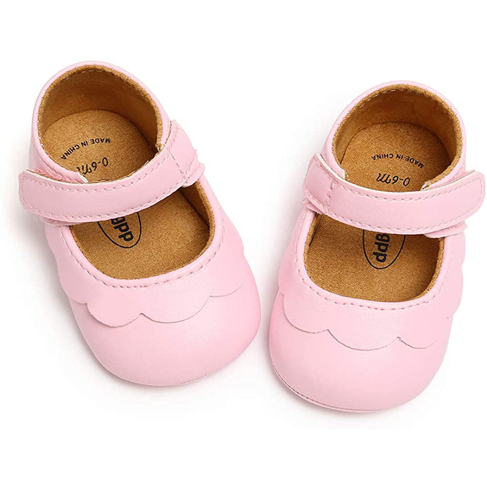 Baby Girls Mary Jane Flats Non-Slip Toddler First Walkers Princess Dress Shoes Sast