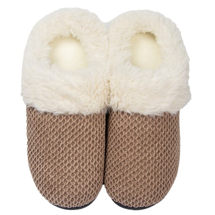 Roxoni Women's Fleece Trim Knit Sweater Furr Clog Slipper Clearance Get To Buy