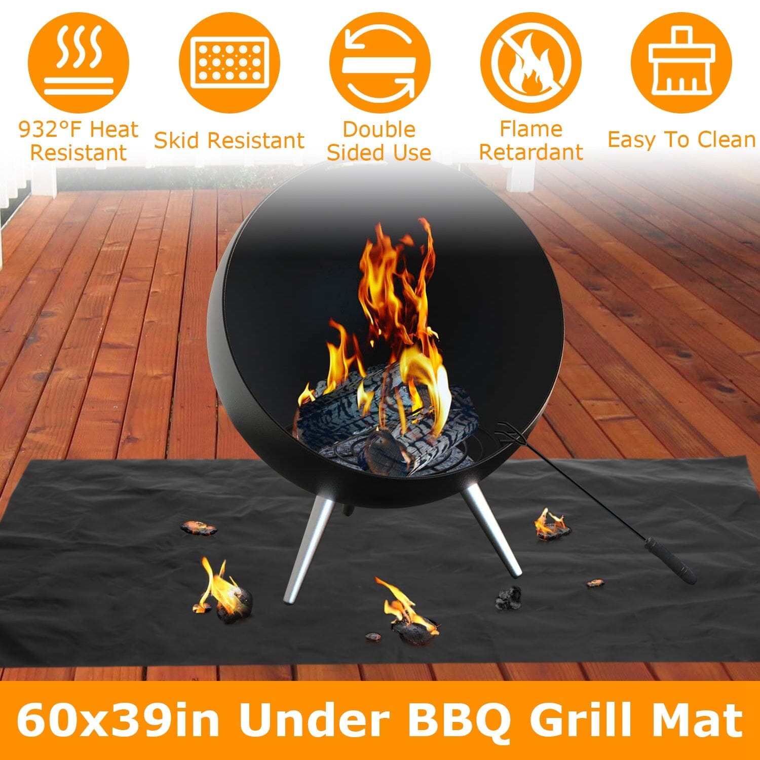 60 x 39 Under Grill Mat Folding Oil Absorbent Reusable Water Resistant Cheap Wiki