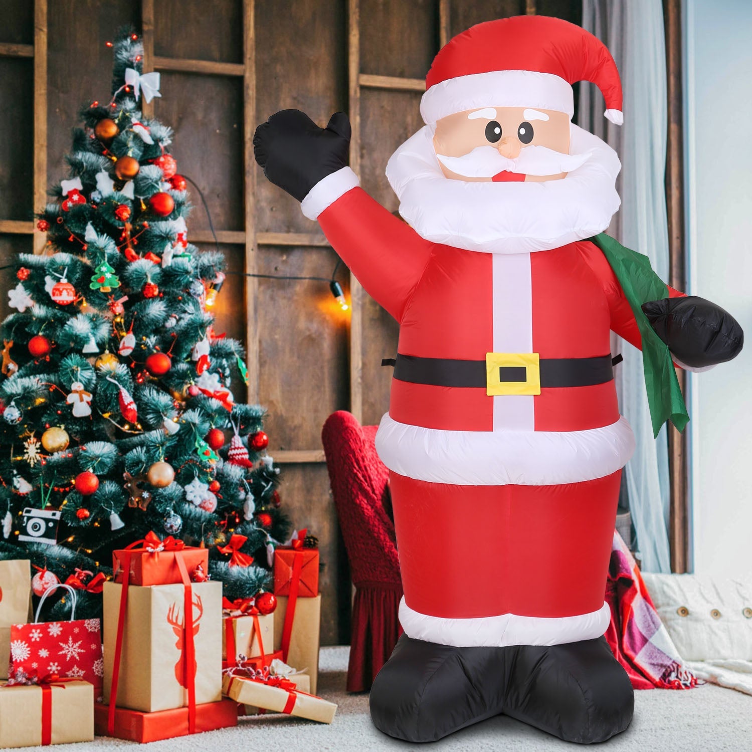 6.4ft Inflatable Christmas Giant Santa Claus Cheap With Paypal