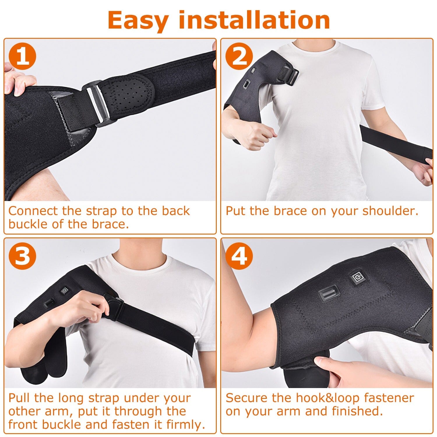 Electric Heating Pad Therapy Shoulder Heating Wrap Compression Sleeve Official