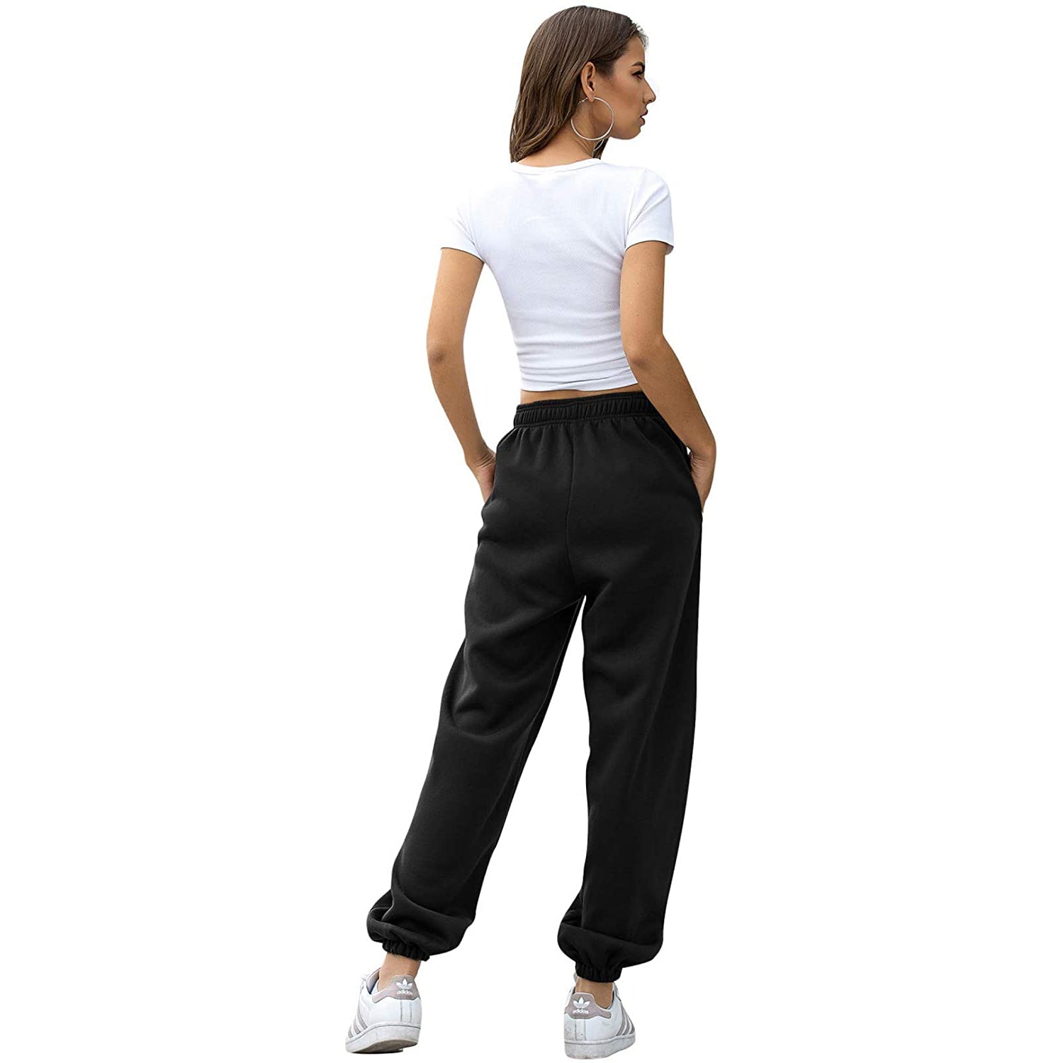 Womens Belted Sweatpants with Pockets Sale Fast Delivery