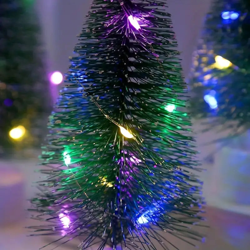 Mini Lighted Colorful Christmas Tree with LED Night Light Acrylic Artificial Sale 100% Authentic