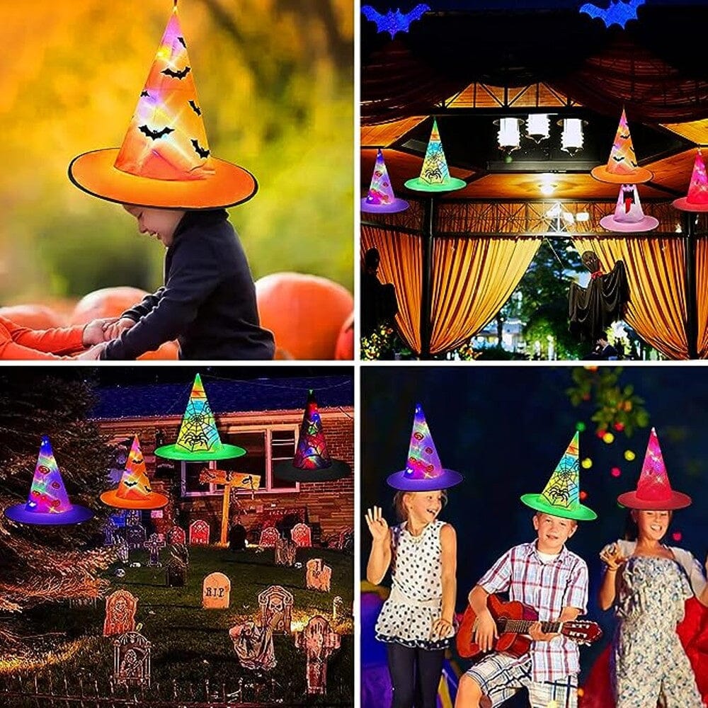 Assorted Halloween Witch Hat String Lights – 10LED – 15.2″ x 13.8″ – Batteries Included Sale Real