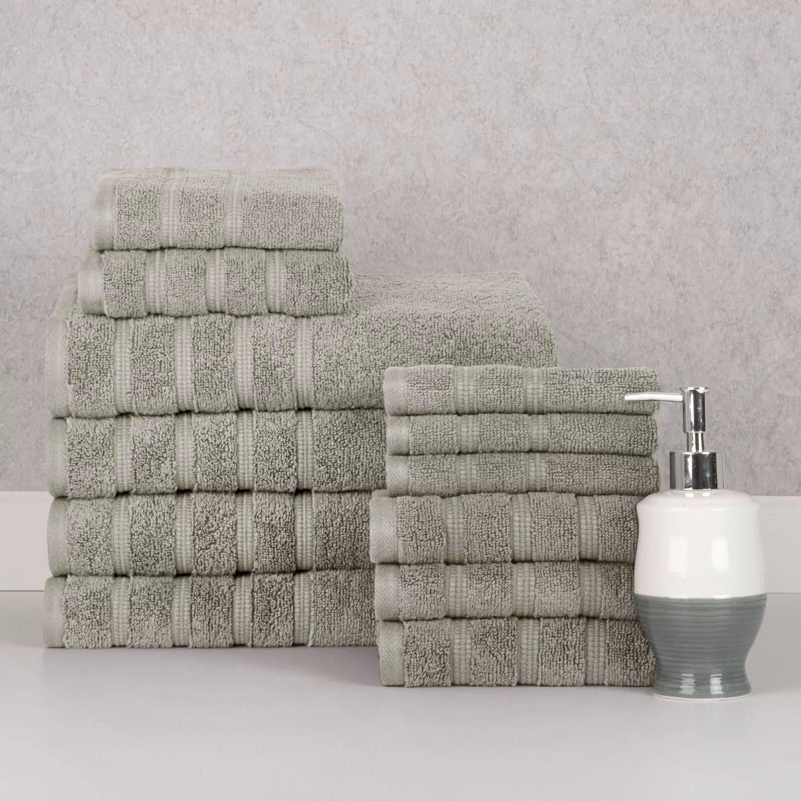 12-Piece Set: Bibb Home Zero Twist Egyptian Cotton Towel Set Free Shipping 2025 Unisex