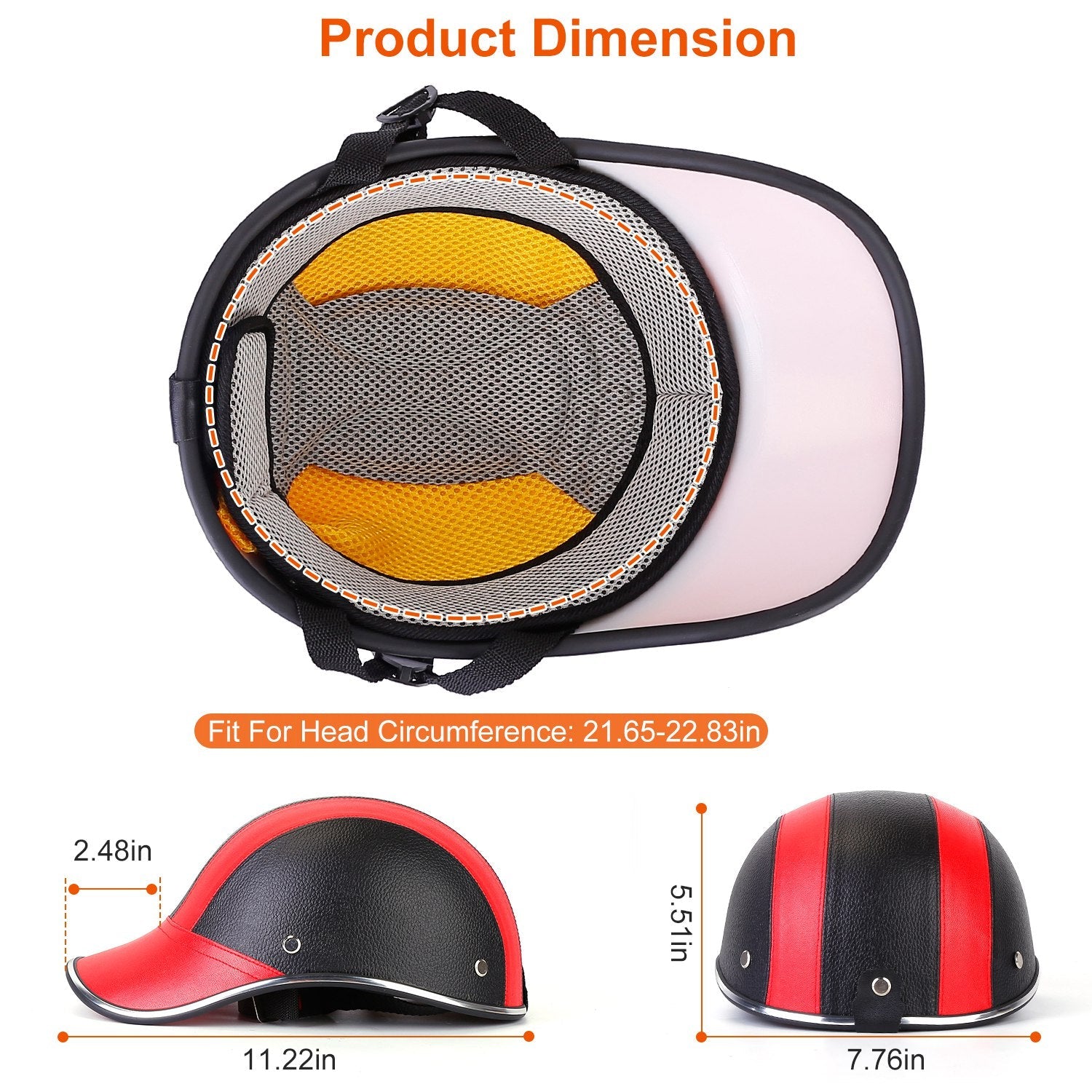 Baseball Cap Anti-UV Cycling Motorcycle Hat Leather Helmet Cost For Sale